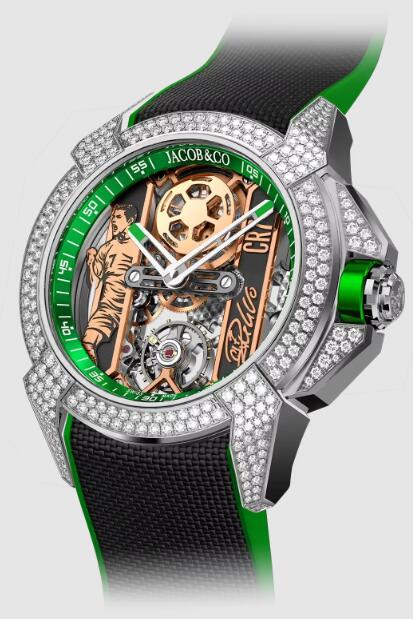 Review Jacob & Co epic x cr7 heart of cr7-pave EX120.10.RD.AA.A Replica watch